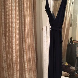 Navy jersey maxi dress